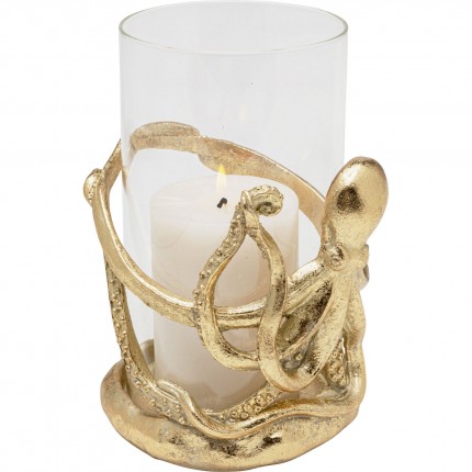 Candler Holder octopus 19cm gold Kare Design