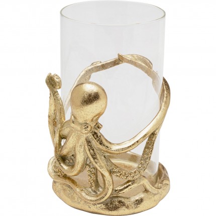 Candler Holder octopus 19cm gold Kare Design