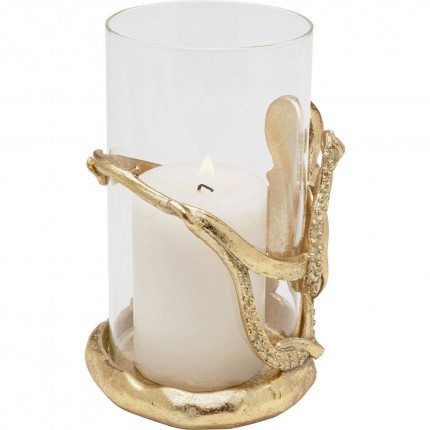 Candler Holder octopus 19cm gold Kare Design
