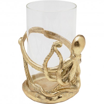 Candler Holder octopus 19cm gold Kare Design