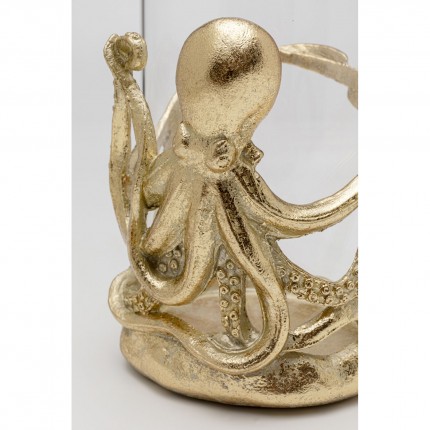 Candler Holder octopus 19cm gold Kare Design