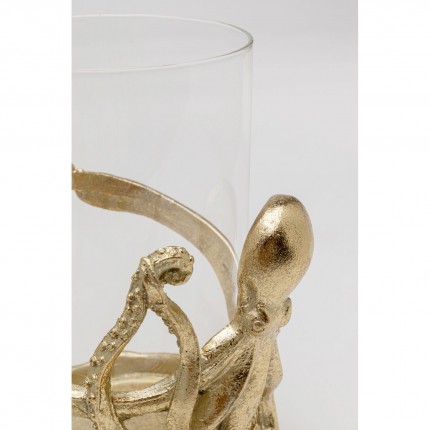 Candler Holder octopus 19cm gold Kare Design