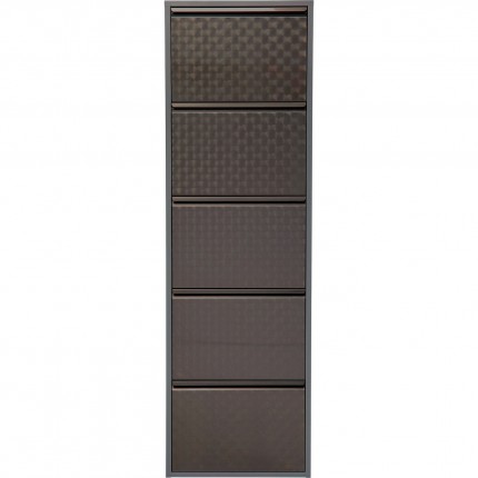 Shoe Container Caruso silver brushed 5 drawers Kare Design Shoe Container Caruso silver brushed 5 drawers Kare Design