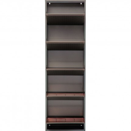 Shoe Container Caruso silver brushed 5 drawers Kare Design