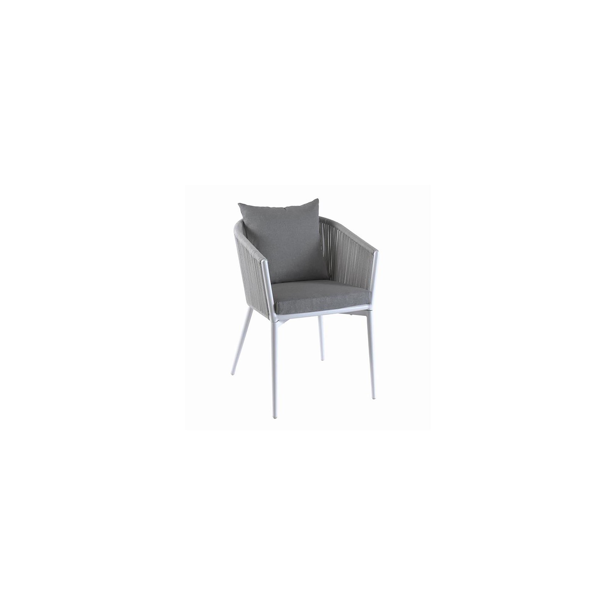Outdoor chair with armrests Uno white Gescova