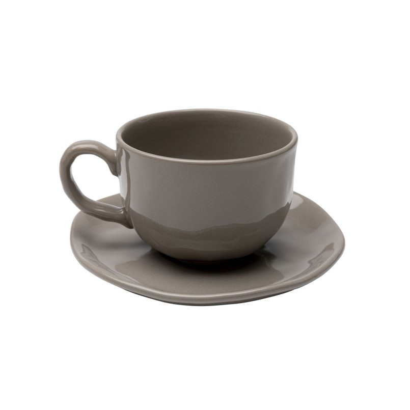 Tasses à café en faïence taupe - Organic - Kare Design