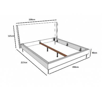 Bed Audrey velvet ochre Kare Design