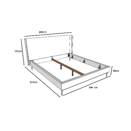 Bed Audrey velvet ochre Kare Design