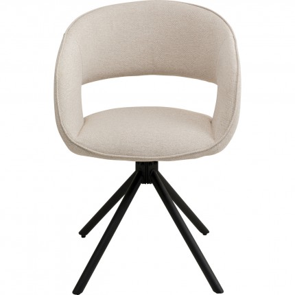 Swivel chair with armrests Gina black Kare Design