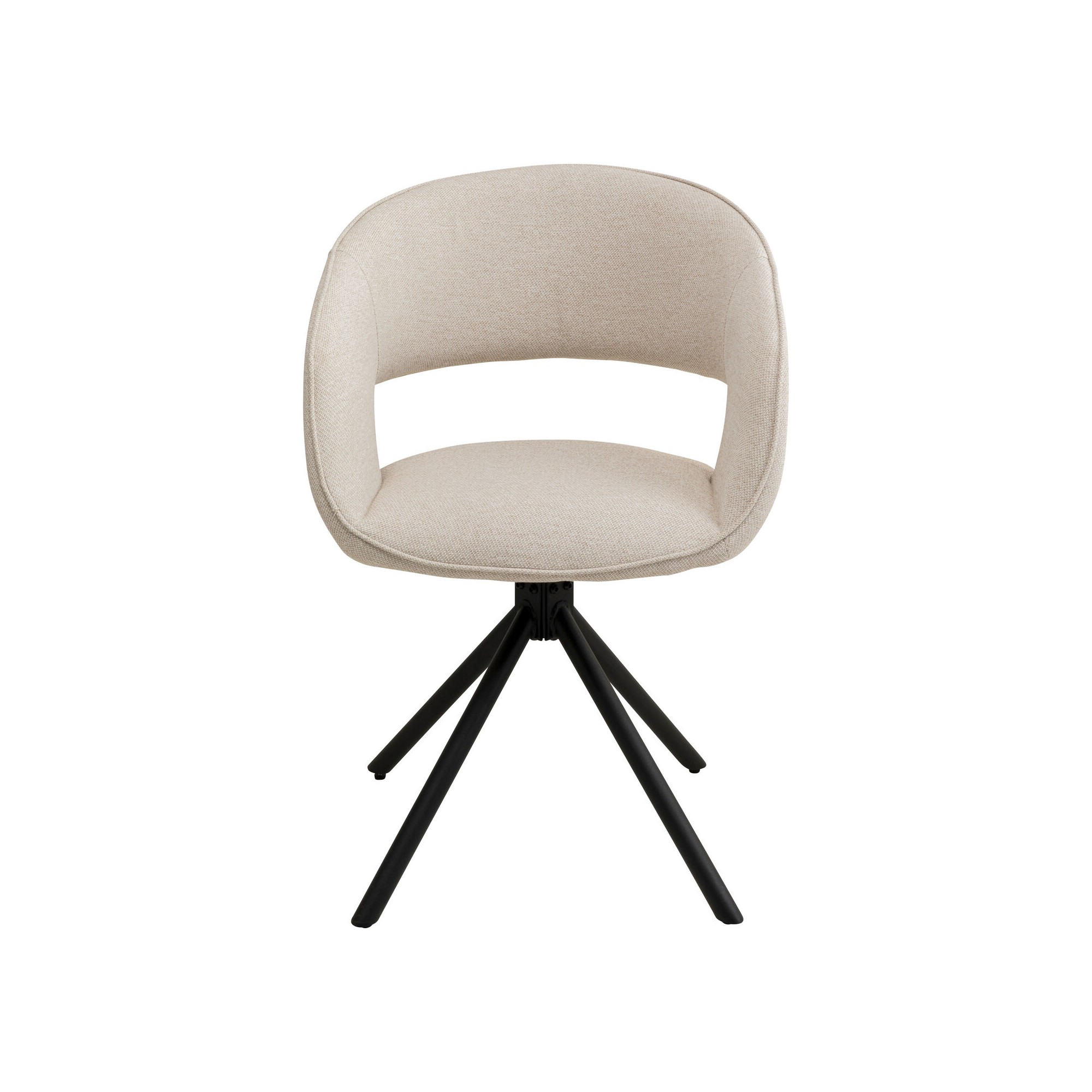 Chaise avec accoudoirs pivotante Gina noire Kare Design