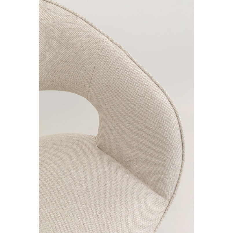 Swivel chair with armrests Gina black Kare Design