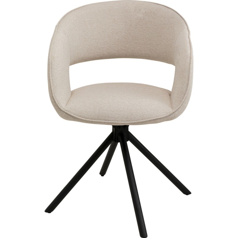 Swivel chair with armrests Gina black Kare Design