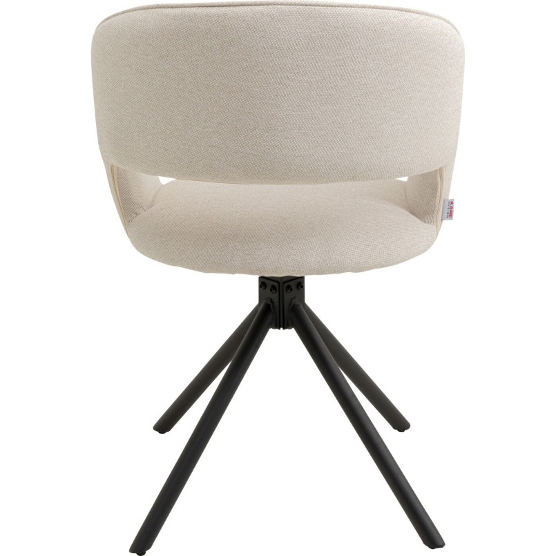 Swivel chair with armrests Gina black Kare Design