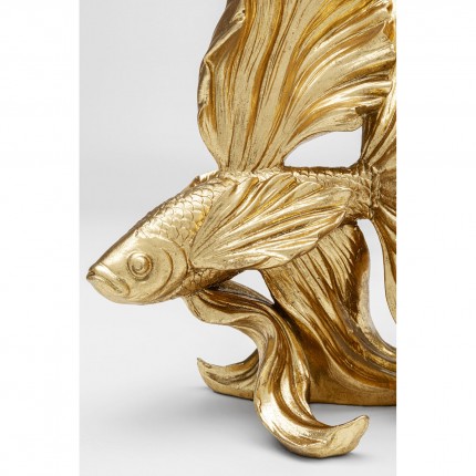 Déco poisson combattant 25cm doré Kare Design