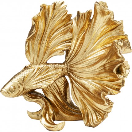Déco poisson combattant 25cm doré Kare Design