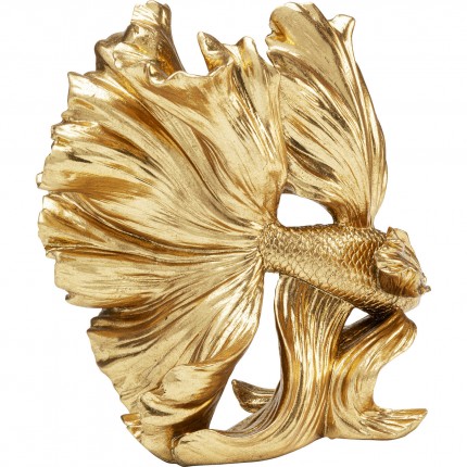 Déco poisson combattant 25cm doré Kare Design