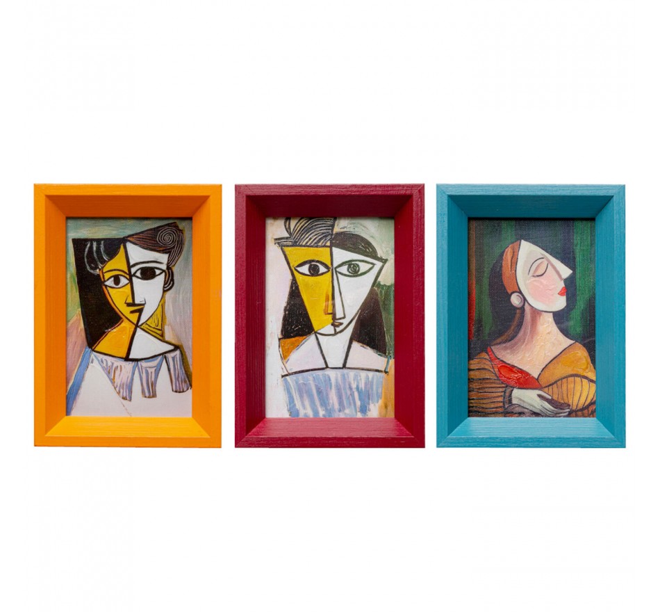 Tableau Frame portraits cubisme set de 3 Kare Design Tableau Frame portraits cubisme set de 3 Kare Design