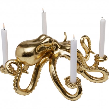 Candler Holder octopus 49cm gold Kare Design