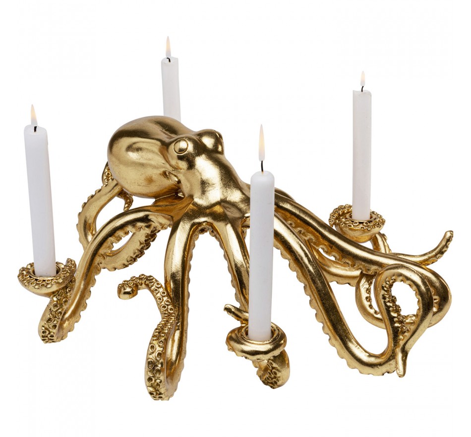 Candler Holder octopus 49cm gold Kare Design Candler Holder octopus 49cm gold Kare Design