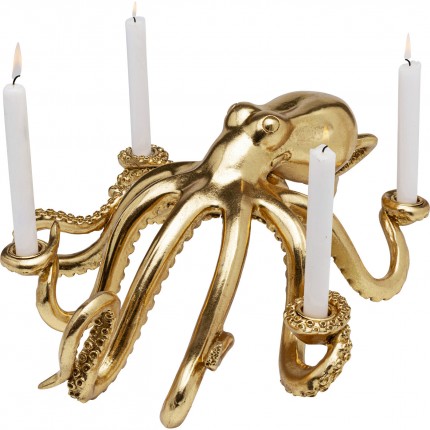 Candler Holder octopus 49cm gold Kare Design
