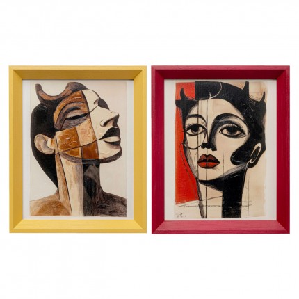 Tableau Frame portraits modernisme set de 2 Kare Design