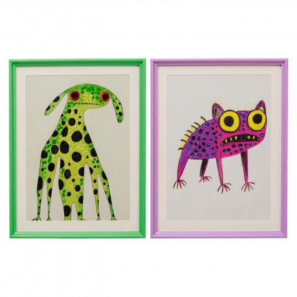 Tableau Frame animaux fantastiques set de 2 Kare Design