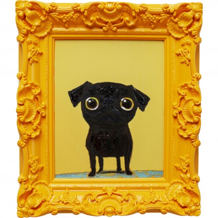 Tableau Frame chien noir 30x35cm Kare Design