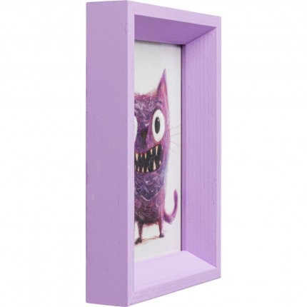 Framed Picture purple cat 13x18cm Kare Design