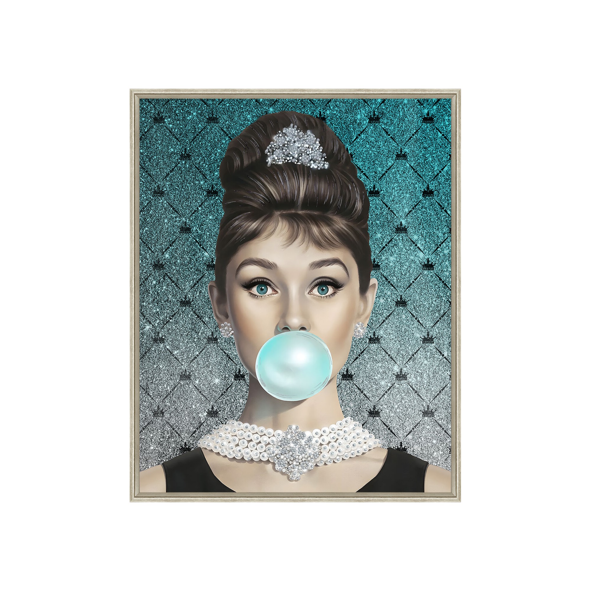 Tableau Frame femme chewing-gum 80x120cm Kare Design