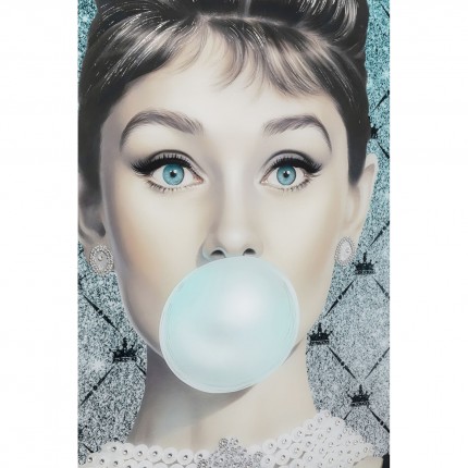 Tableau Frame femme chewing-gum 80x120cm Kare Design
