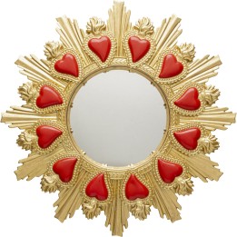 Miroir mural Flaming Heart Ø39cm