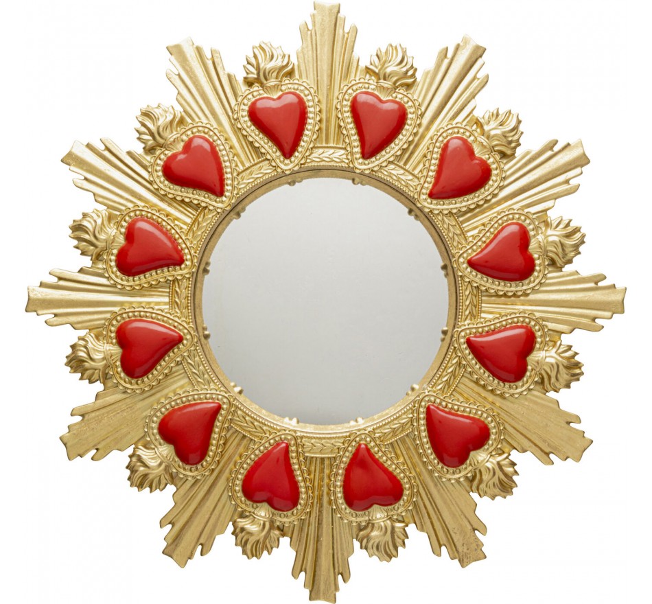Miroir coeur enflammé 38cm Kare Design Miroir coeur enflammé 38cm Kare Design