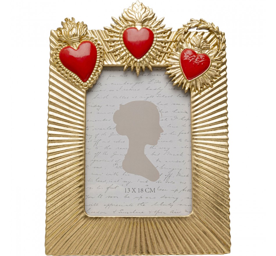 Cadre photo coeur enflammé 20x29cm Kare Design Cadre photo coeur enflammé 20x29cm Kare Design