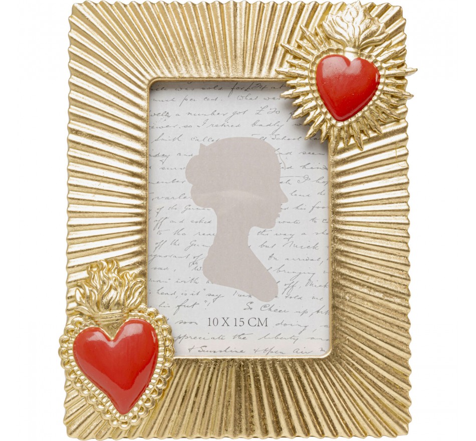 Cadre photo coeur enflammé 18x23cm Kare Design Cadre photo coeur enflammé 18x23cm Kare Design