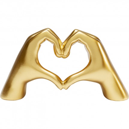 Déco mains dorées coeur 24cm Kare Design Déco mains dorées coeur 24cm Kare Design