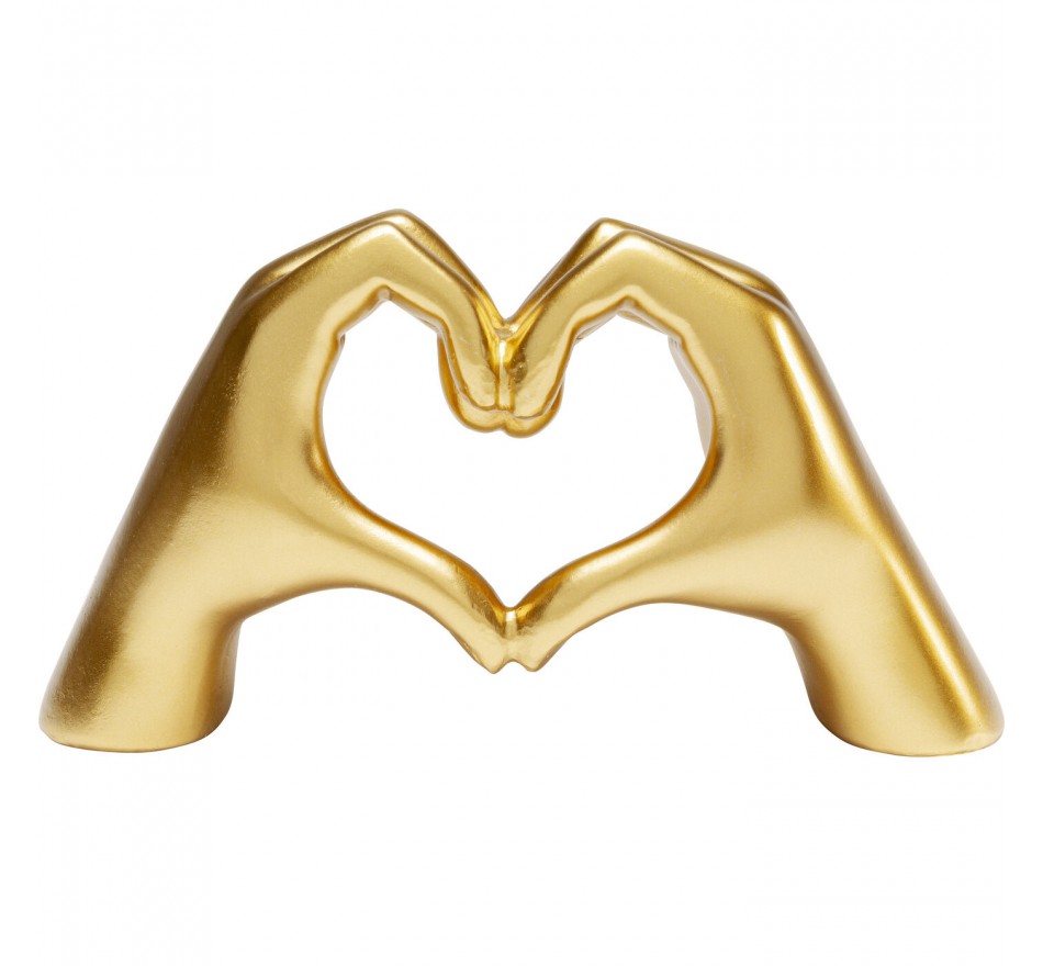 Déco mains dorées coeur 24cm Kare Design Déco mains dorées coeur 24cm Kare Design