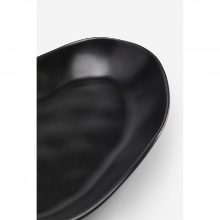 Plates Organic 25cm black (4/set) Kare Design