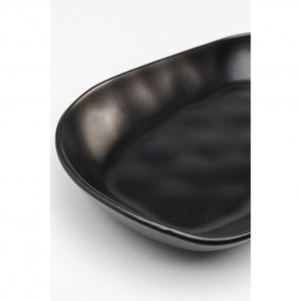 Plates Organic 25cm black (4/set) Kare Design