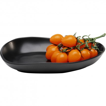Plates Organic 25cm black (4/set) Kare Design