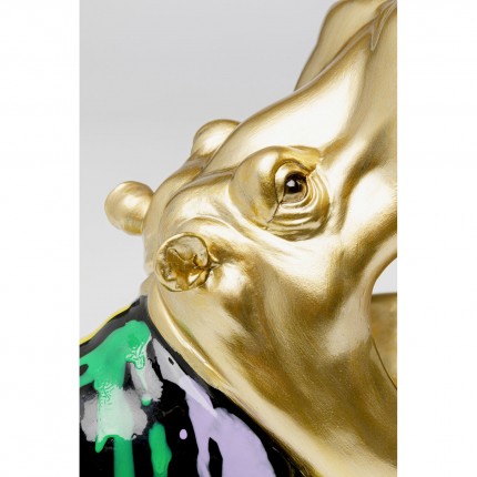 Coupe hippopotame coulée de peinture Kare Design