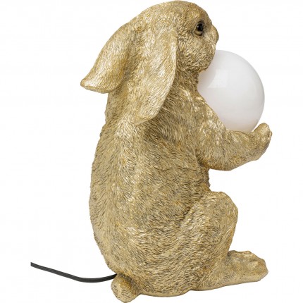 Lampe lapin 34cm doré Kare Design