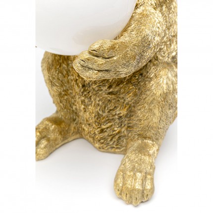 Lampe lapin 34cm doré Kare Design