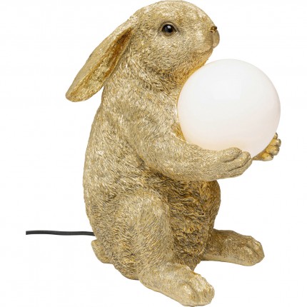 Lampe lapin 34cm doré Kare Design