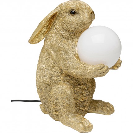 Lampe lapin 34cm doré Kare Design
