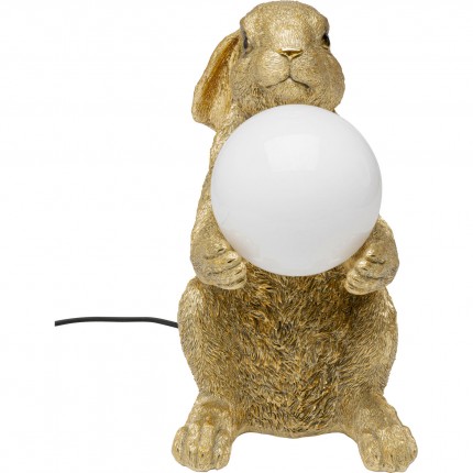 Lampe lapin 34cm doré Kare Design