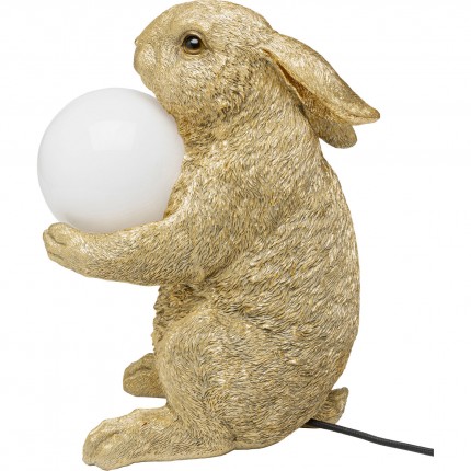 Lampe lapin 34cm doré Kare Design