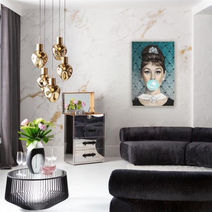 Tableau Frame femme chewing-gum 80x120cm Kare Design