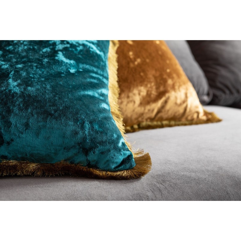 Coussin rétro bleu à franges - Cannes - Kare Design