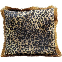 Coussin à franges imprimé léopard - Kare Design