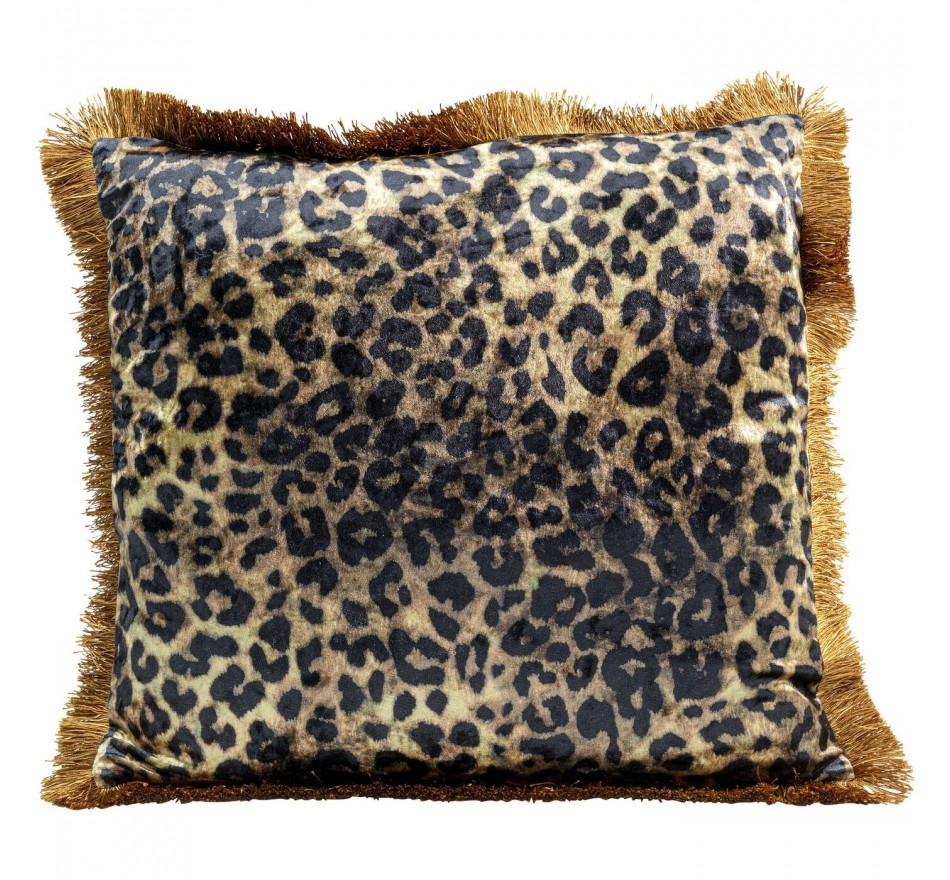 Coussin à franges léopard 55x55cm Kare Design Coussin à franges léopard 55x55cm Kare Design